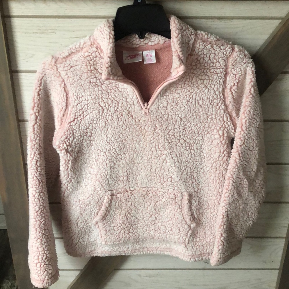 Light pink sherpa jacket